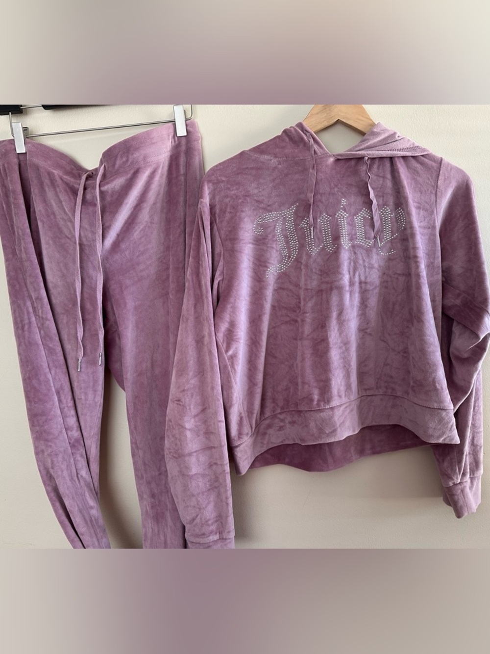 Juicy Couture Dusty Lavender Velour Hoodie & Jogger Set